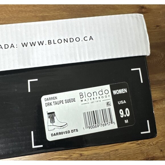 Blondo Darren Boots Womens Size 9M Taupe Suede Waterproof Sock Ankle Booties - Picture 7 of 7